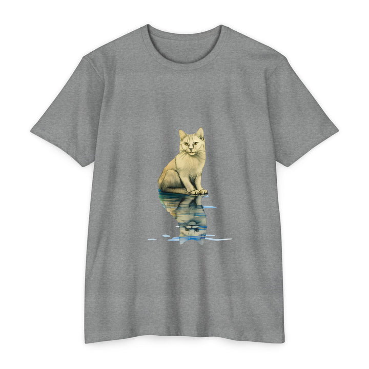 Reflective Feline T-Shirt - Subtle Cat Art