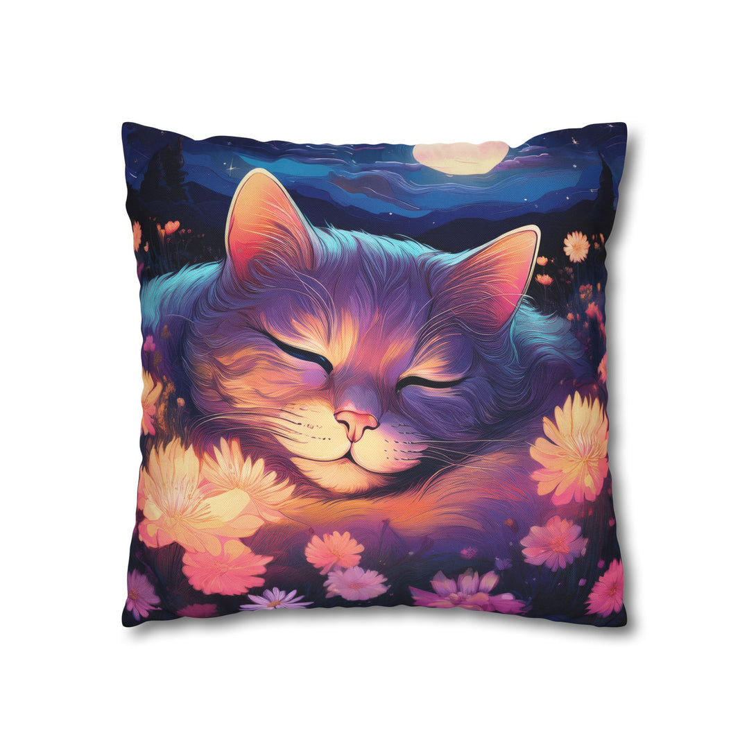 Moonlit Dreams: Enchanting Cat-Themed Pillowcase for Magical Comfort