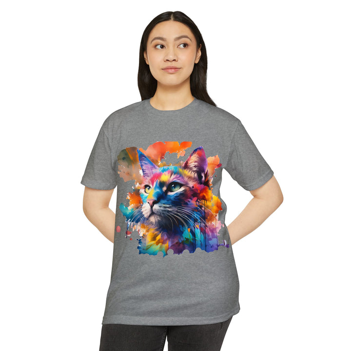 Cosmic Cat T-Shirt - Feline Nebula Art