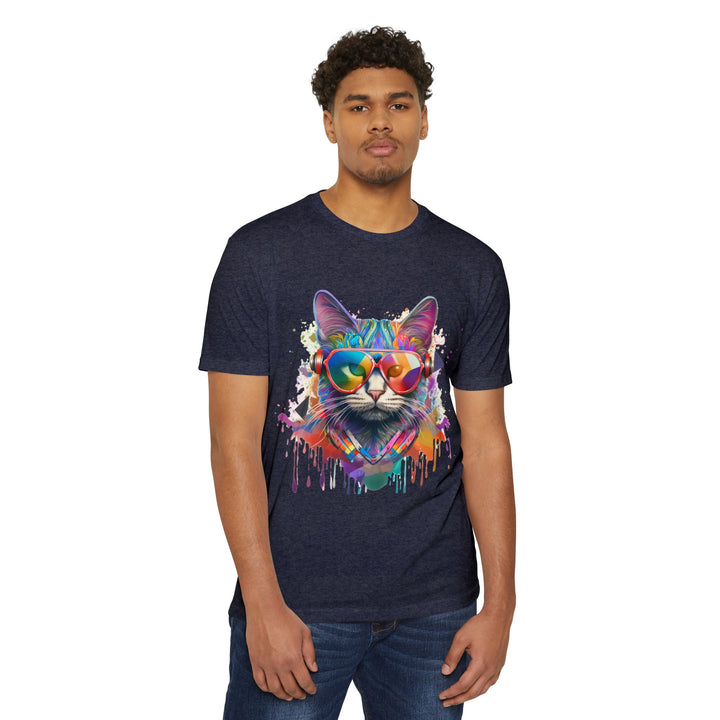 Groovy Beats Cat Top - Unisex DJ Cat T-Shirt