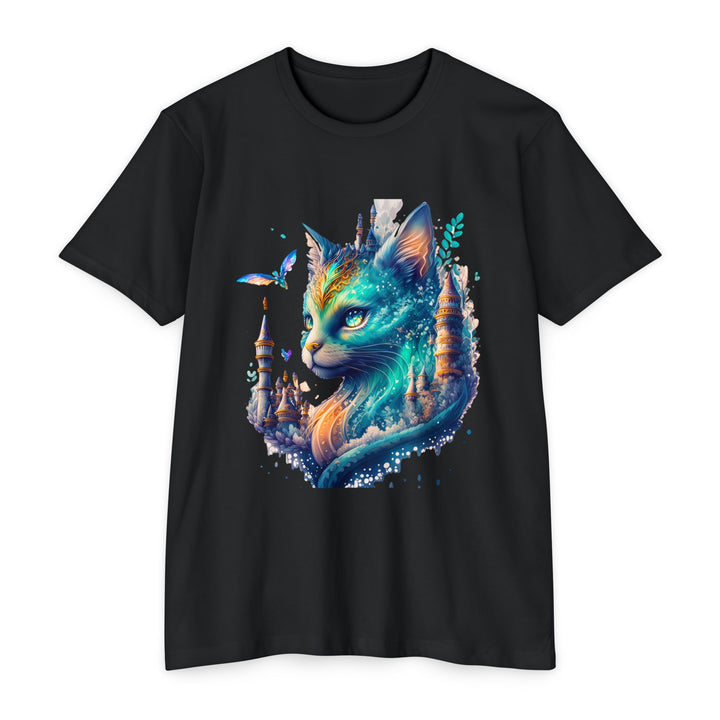 Enchanted Forest Feline Top - Unisex Fantasy Art T-Shirt