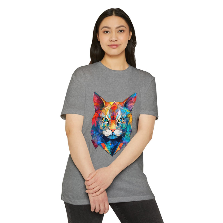 Kaleidoscope Cat Top - Unisex Ultra-Soft CVC Jersey T-Shirt