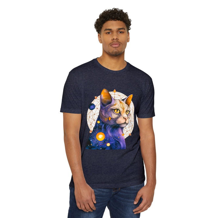 Astral Feline Majesty Top - Celestial Cat Art