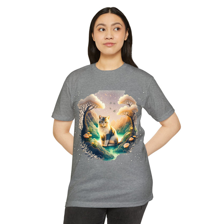 Mystic Grove Cat Top - Unisex Enchanted Forest T-Shirt