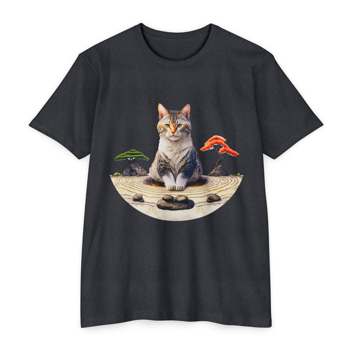 Zen Garden Cat Shirt - Tranquil Feline Art Design