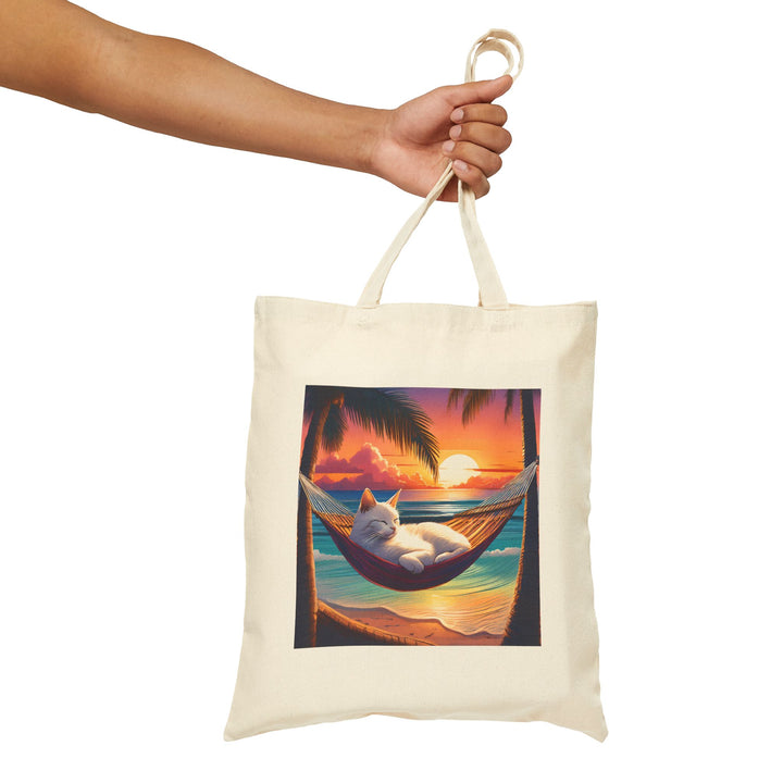 Serene Sunset Cat Hammock Tote Bag – Bring Bliss to Every Day