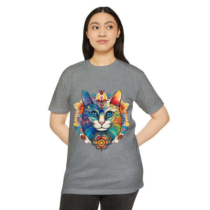 Bohemian Mandala Cat Shirt - Vibrant Feline Art Design