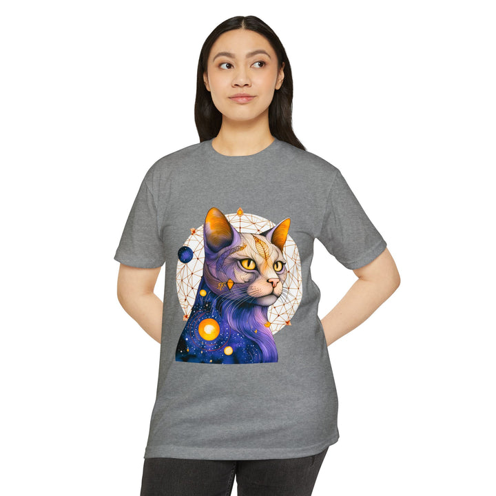 Astral Feline Majesty Top - Celestial Cat Art