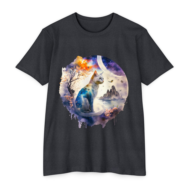 Cosmic Dreams Cat Top - Unisex Lunar Fantasy T-Shirt