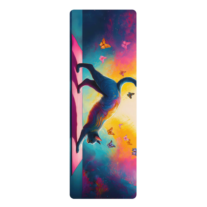 Butterfly Dreams Cat Yoga Mat – Elevate Your Flow