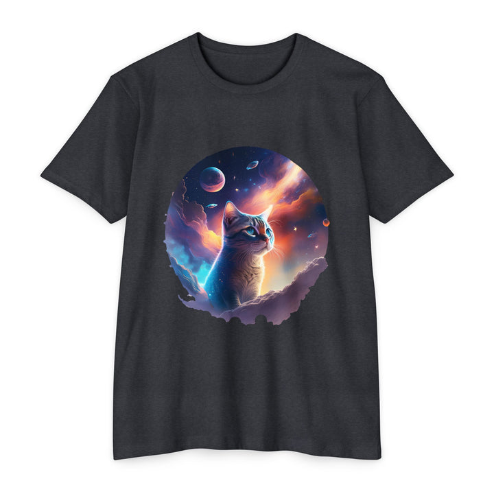 Galactic Cat Gaze Shirt - Celestial Wonders Design