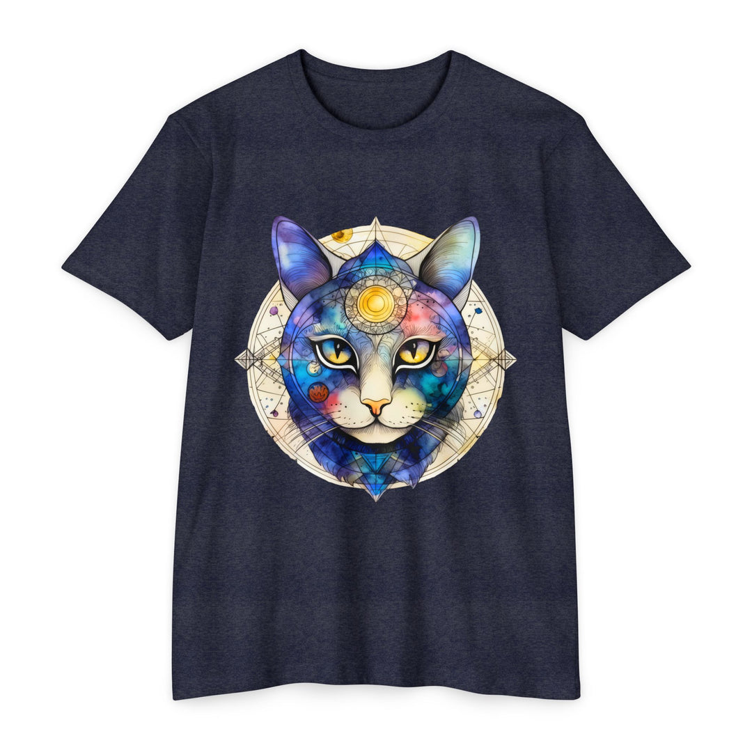 Cosmic Cat Universe Top - Galactic Feline Artistry