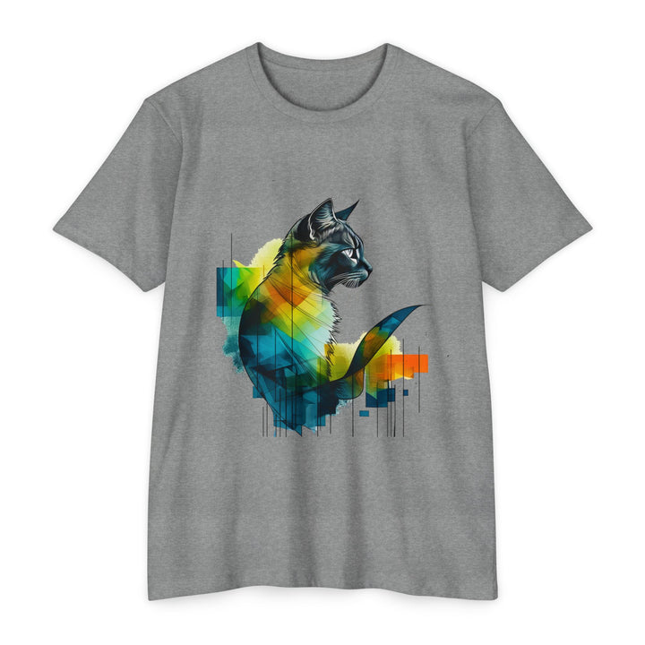 Spectral Cat Silhouette Top - Unisex Abstract Art T-Shirt