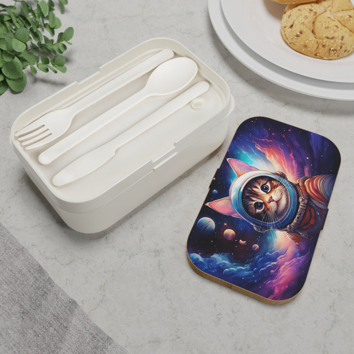 Bento Lunchbox with Space Cat Design – Stylish & Eco-Friendly Food Storage