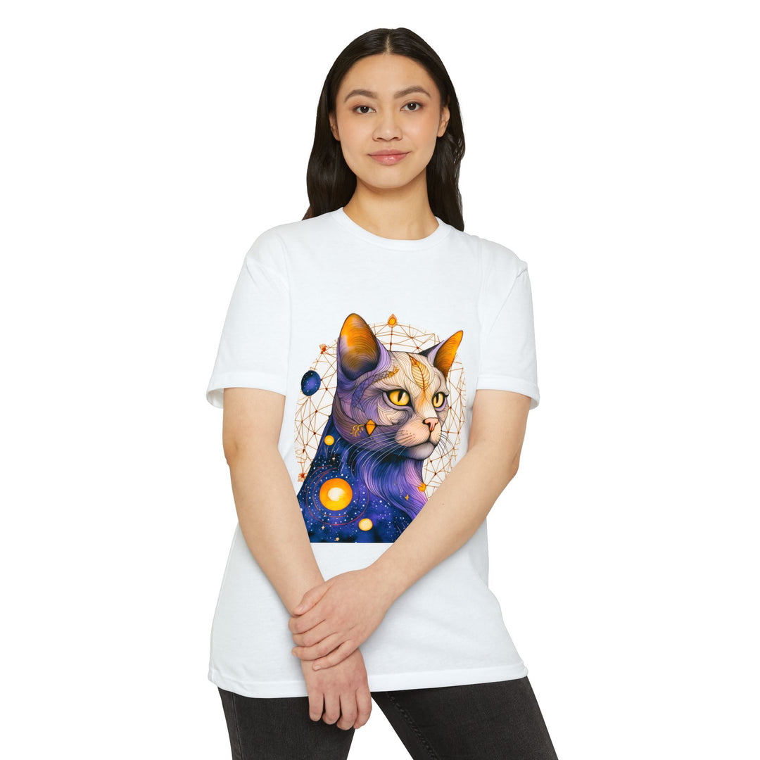 Astral Feline Majesty Top - Celestial Cat Art